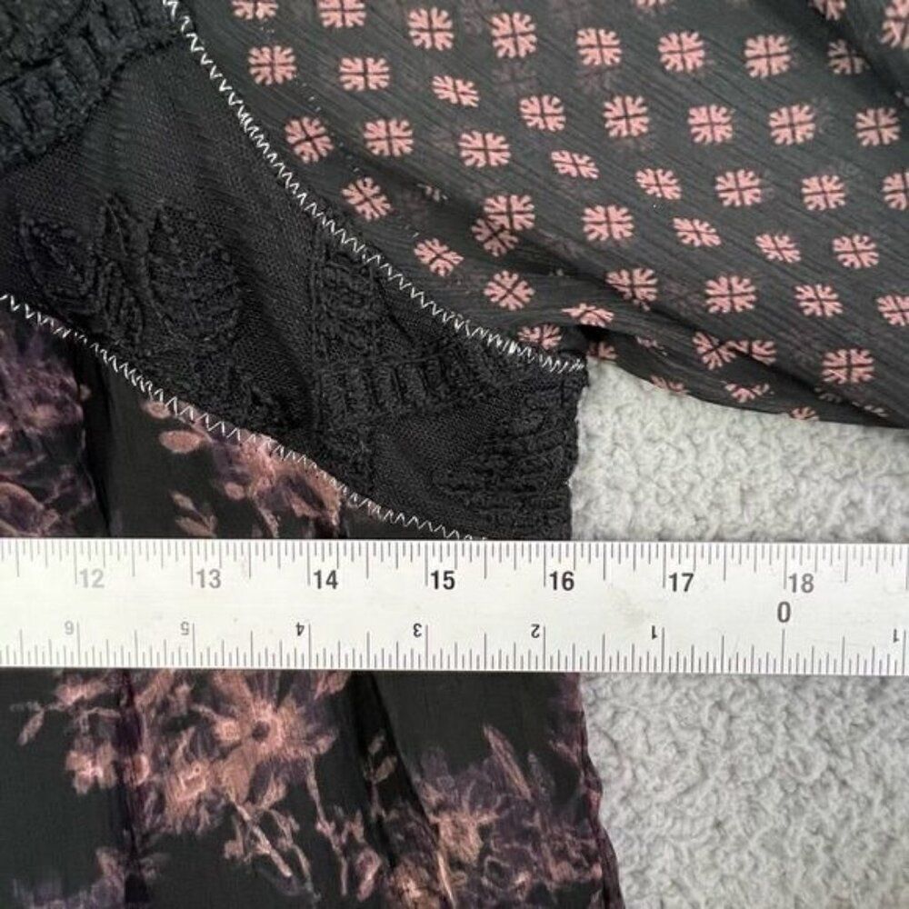 FREE PEOPLE WOMENS A LINE DRESS BLACK AND LAVENDER SIZE M - Picture 7 of 10